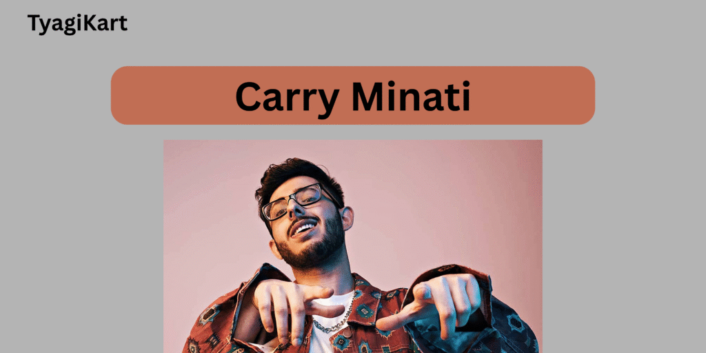 Carry Minati live on stage, shared by TyagiKart, India’s digital hub for roasting, gaming, and entertainment content.